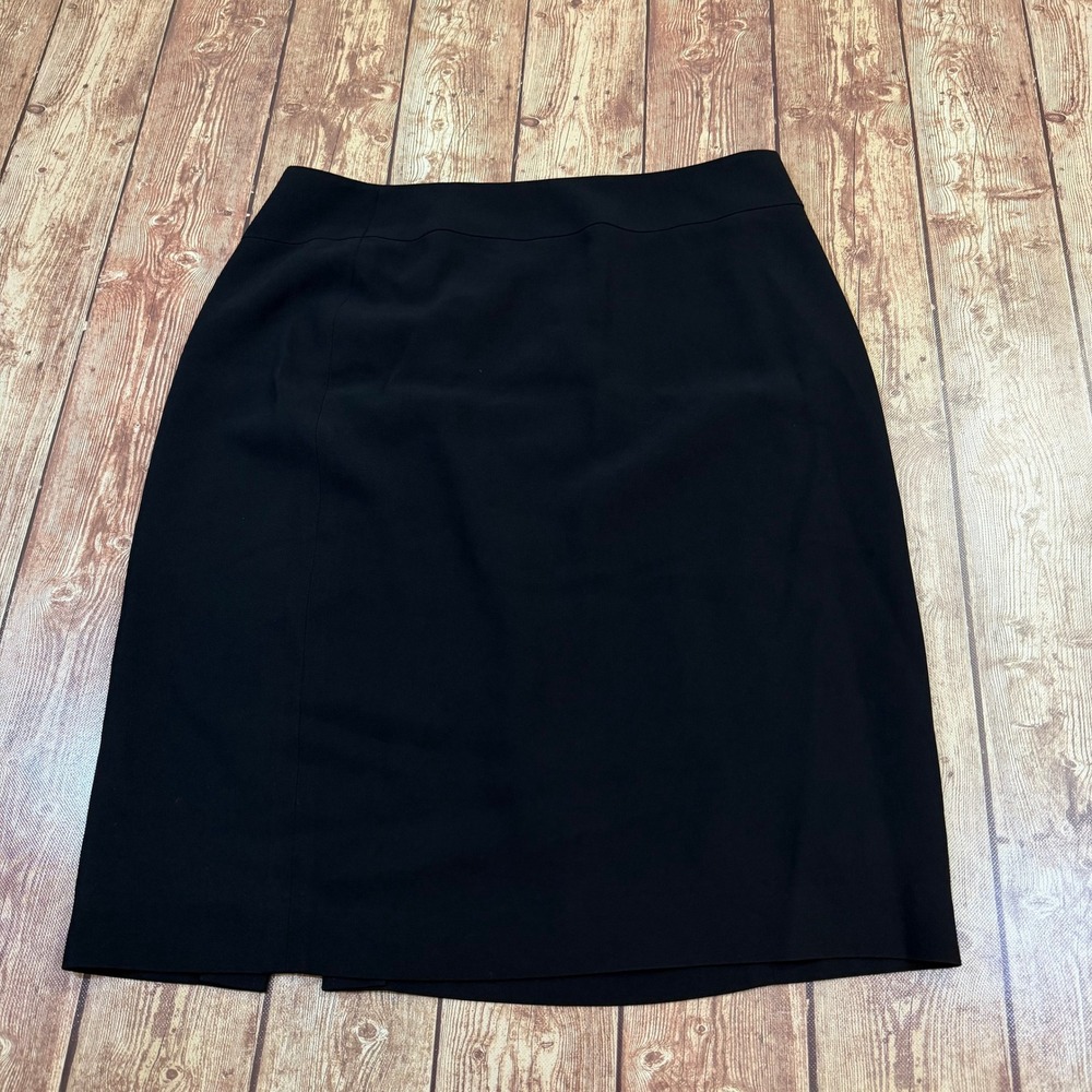 Ann Taylor Pencil Skirt Womens size 10 Black Lined Side Slit Professional